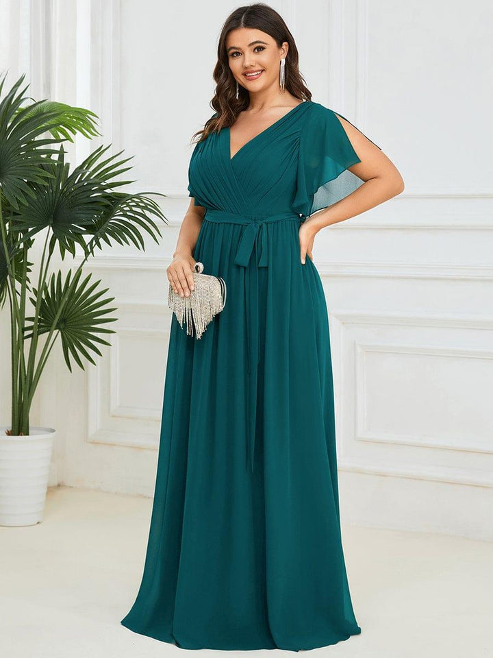 Dame | Abendkleid Damen Maxi A-Linie Elegant - Chiffon