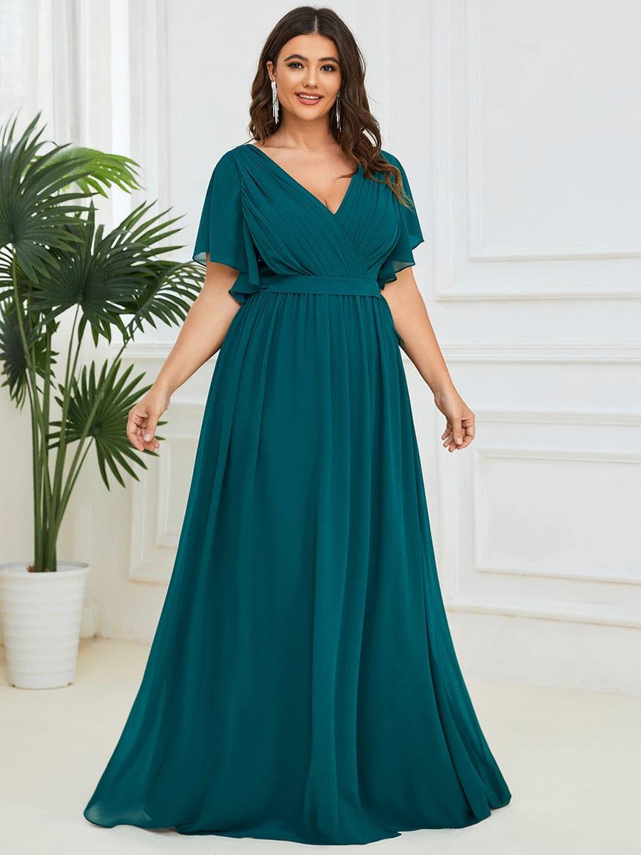 Dame | Abendkleid Damen Maxi A-Linie Elegant - Chiffon