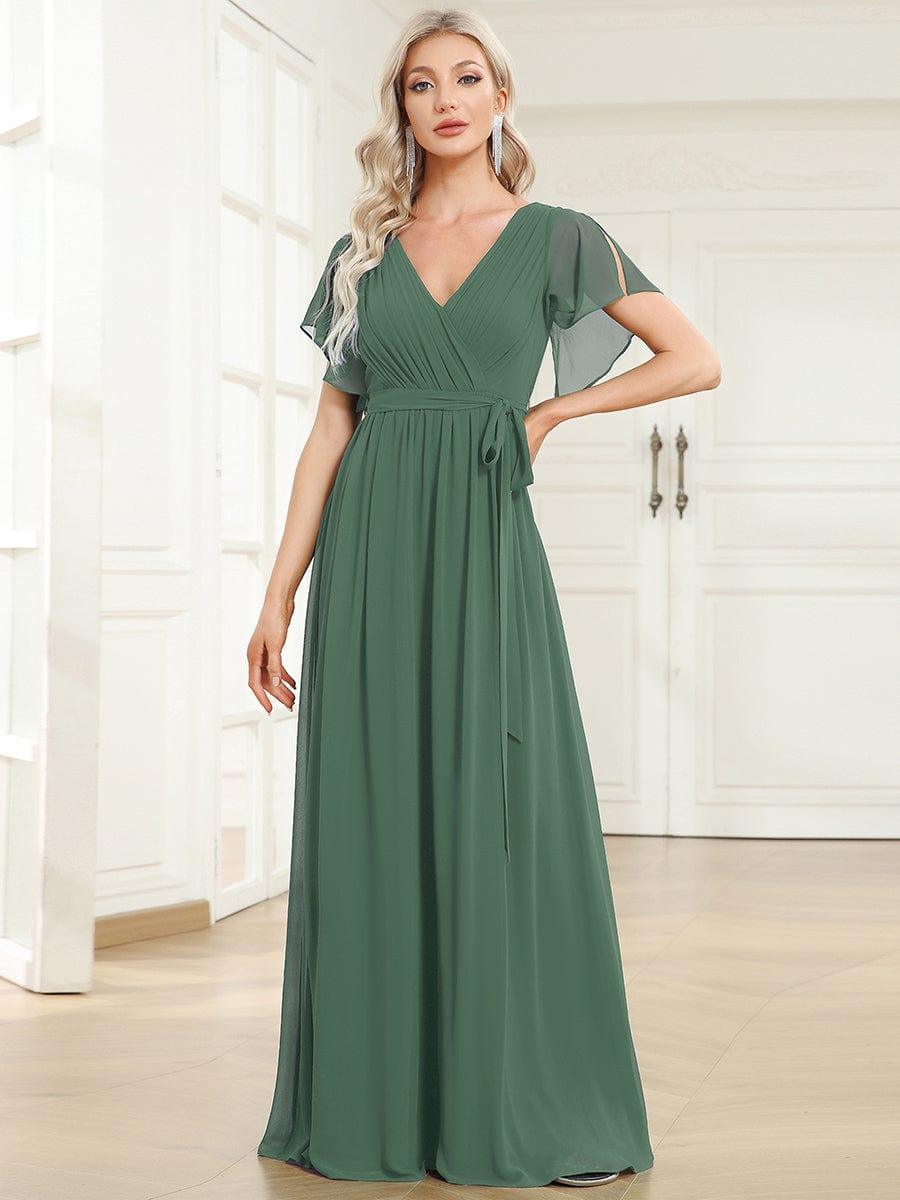 Dame | Abendkleid Damen Maxi A-Linie Elegant - Chiffon
