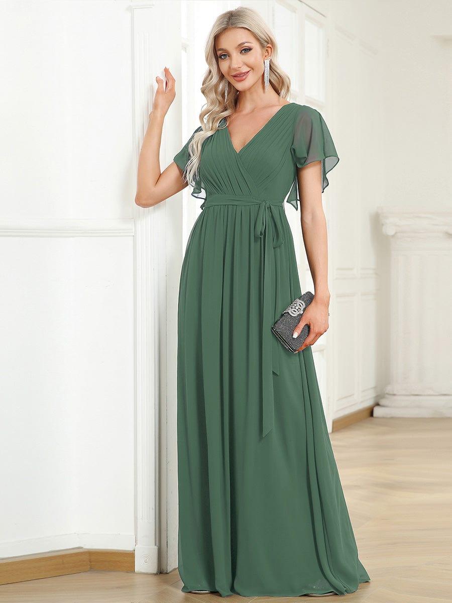 Dame | Abendkleid Damen Maxi A-Linie Elegant - Chiffon
