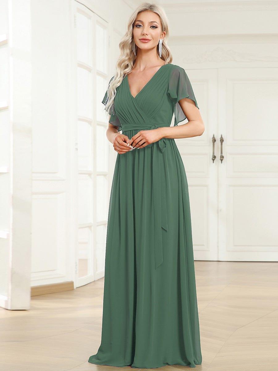 Dame | Abendkleid Damen Maxi A-Linie Elegant - Chiffon