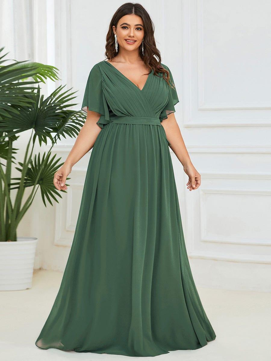 Dame | Abendkleid Damen Maxi A-Linie Elegant - Chiffon