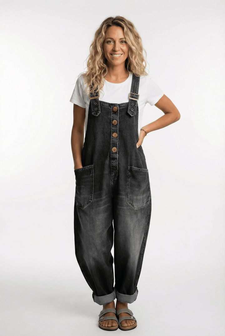 Miss | Damen Relaxed Overall - Denim