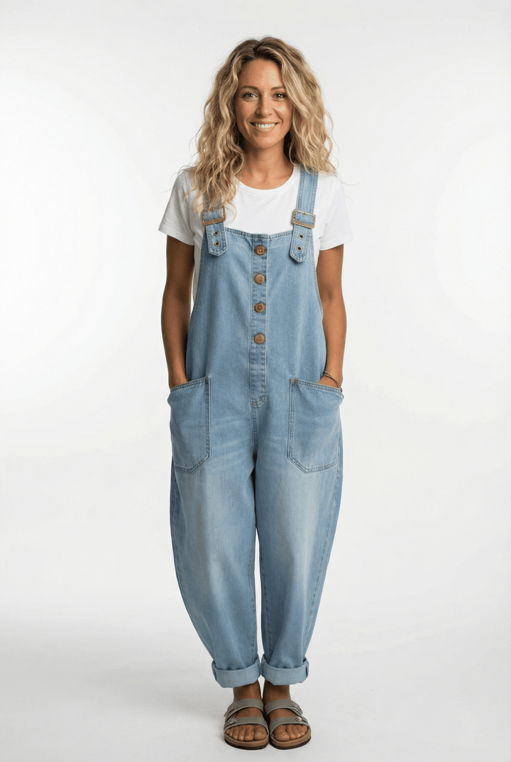 Miss | Damen Relaxed Overall - Denim
