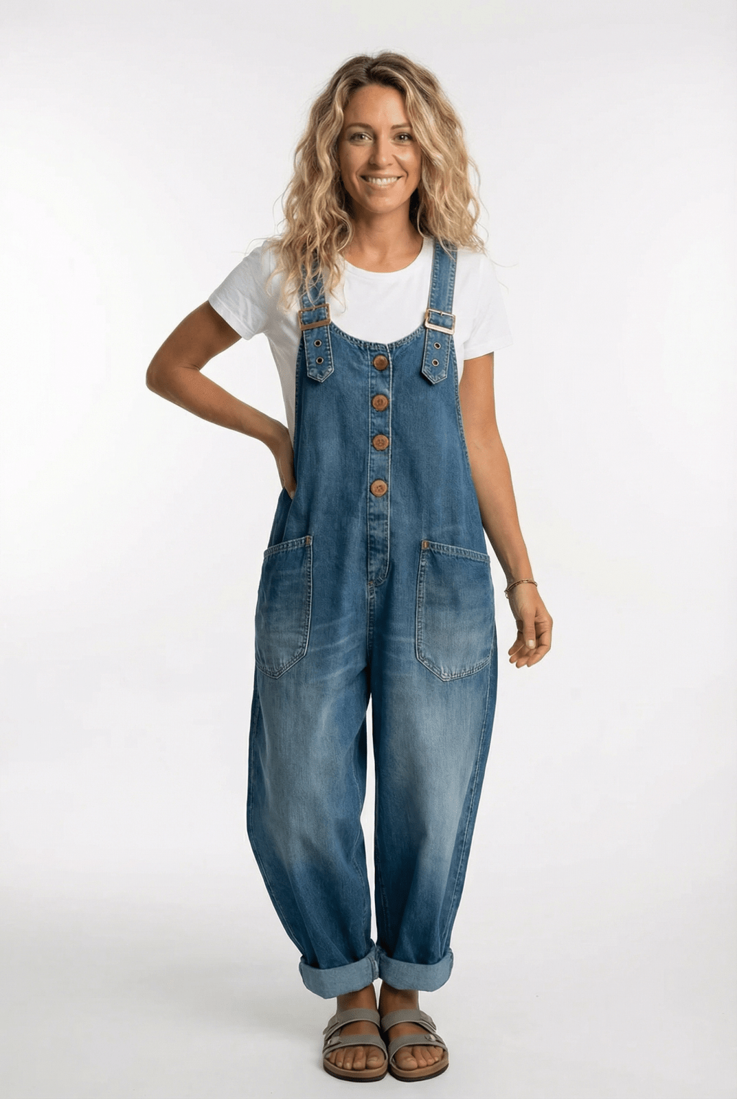 Miss | Damen Relaxed Overall - Denim