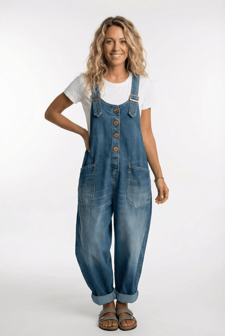 Miss | Damen Relaxed Overall - Denim