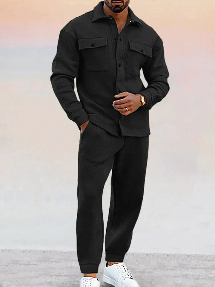 Ensemble décontracté Co-ord Surchemise Structurée &amp; Pantalon Fuselé Homme