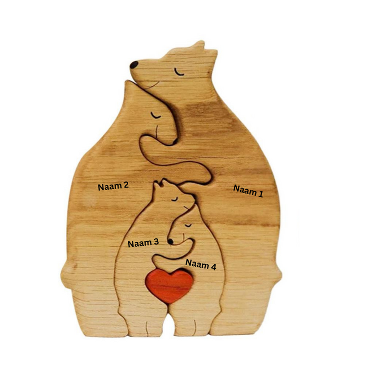Wood Bear Family | Customisable, personal and original