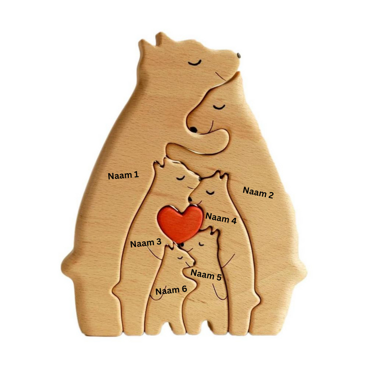 Wood Bear Family | Customisable, personal and original