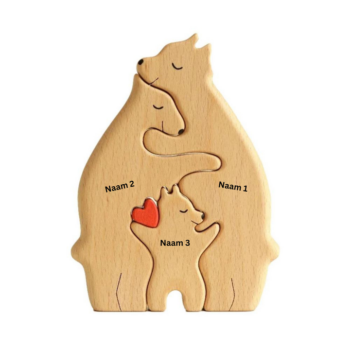 Wood Bear Family | Customisable, personal and original