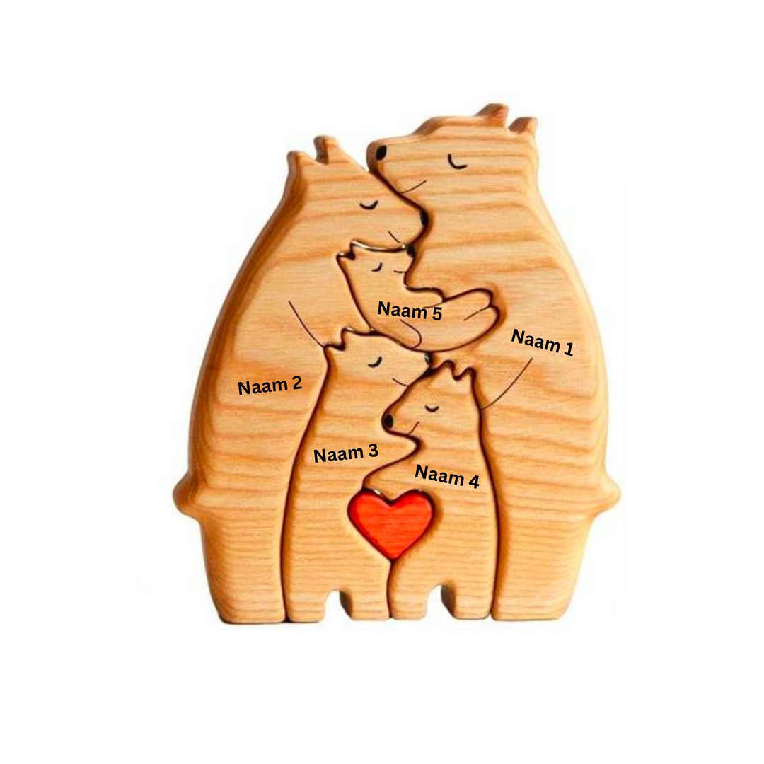 Wood Bear Family | Customisable, personal and original