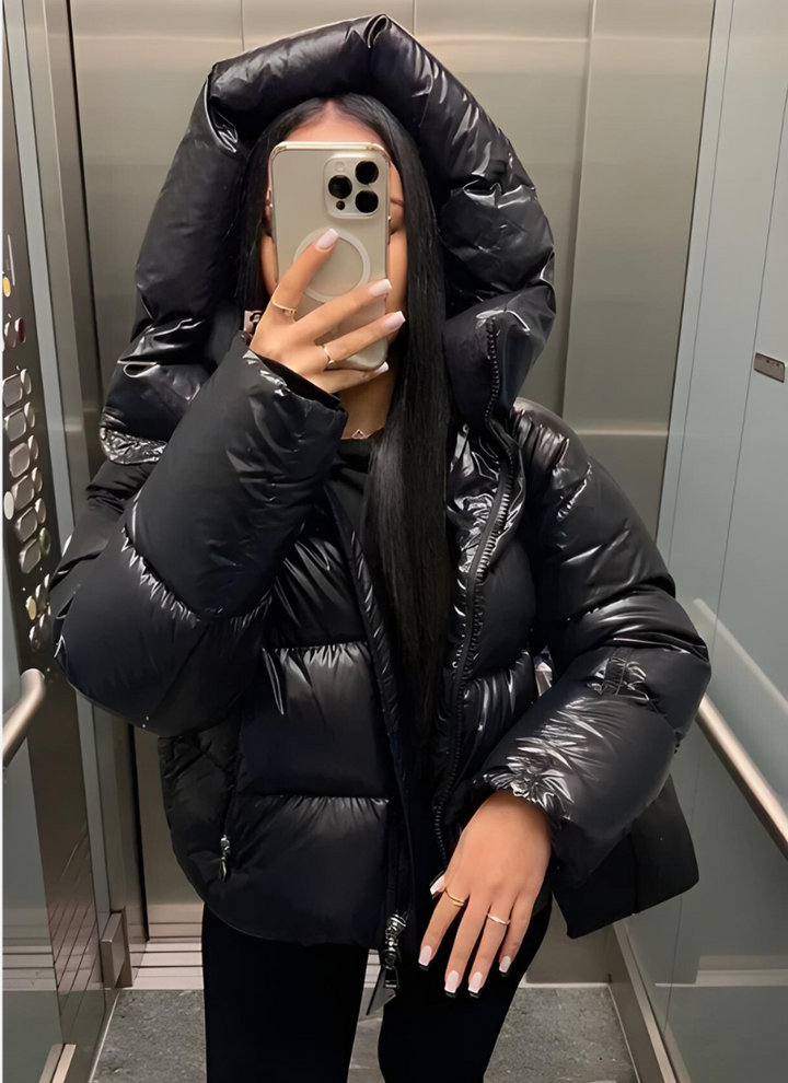 Kinley | Damen Pufferjacke mit Kapuze und Reißverschluss