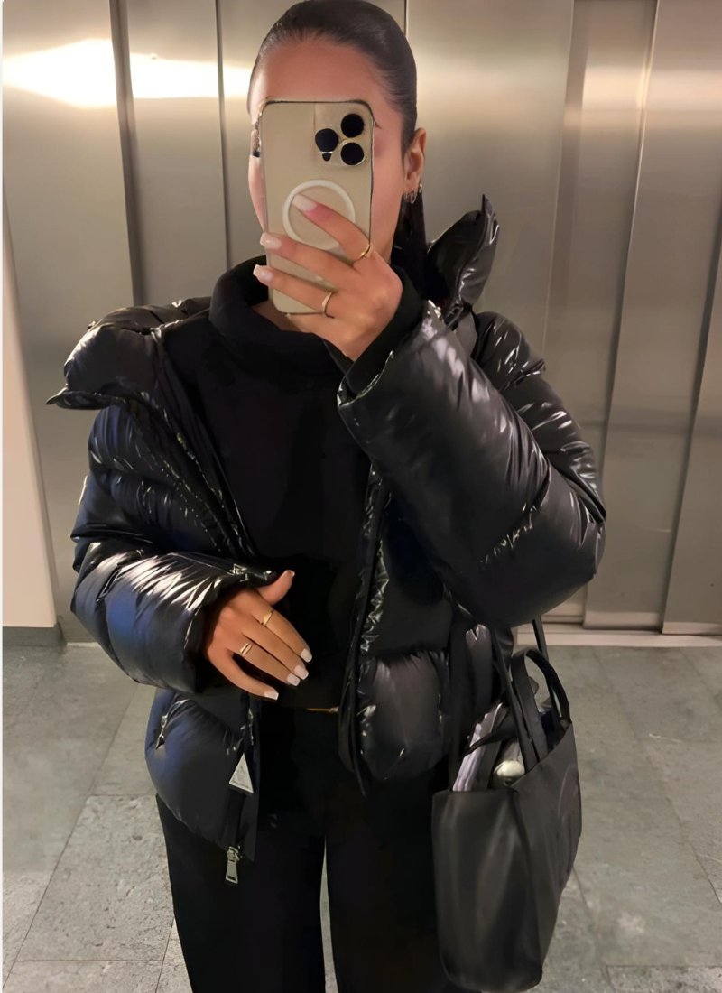 Kinley | Damen Pufferjacke mit Kapuze und Reißverschluss