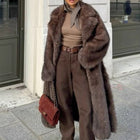 Damen Lang Faux Fur Mantel – Oversized Statement-Look für den Winter