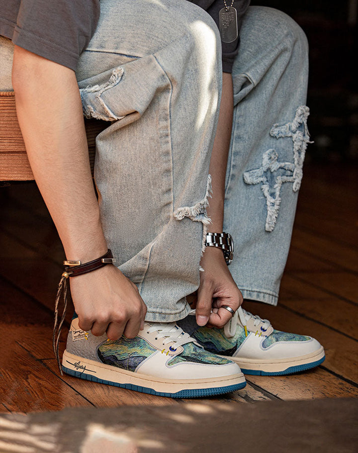 Künstlerische Unisex-Sneaker mit Sternennacht-Design und bequemer Sohle - Lior