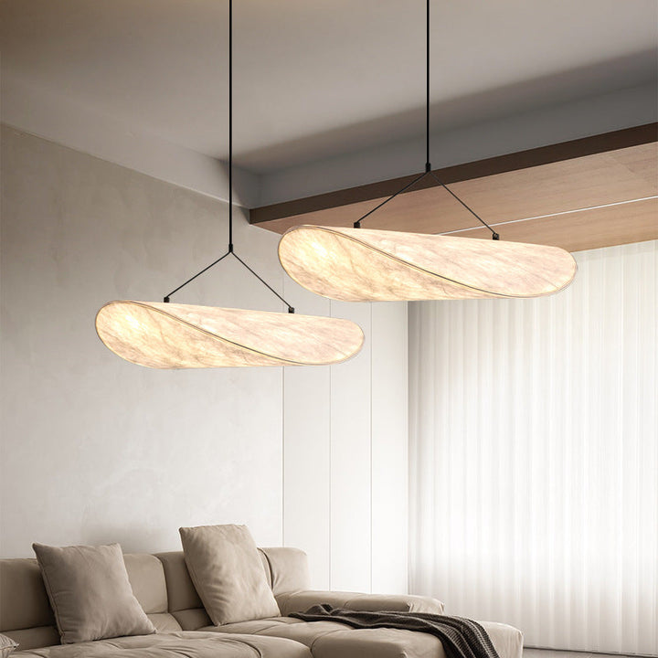 LED Pendant Light | Japandi Style | Height Adjustable | Warm White LED Light