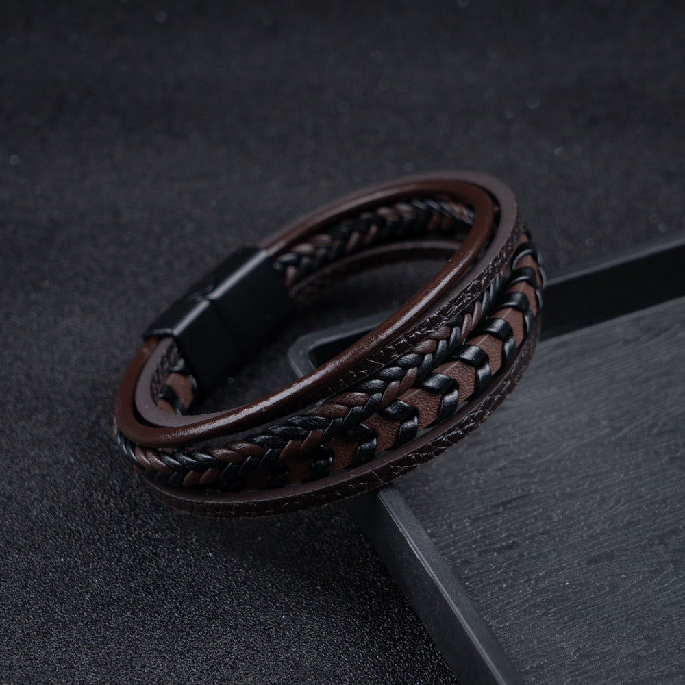 Felix | Geflochtenes Leder-Viking-Armband