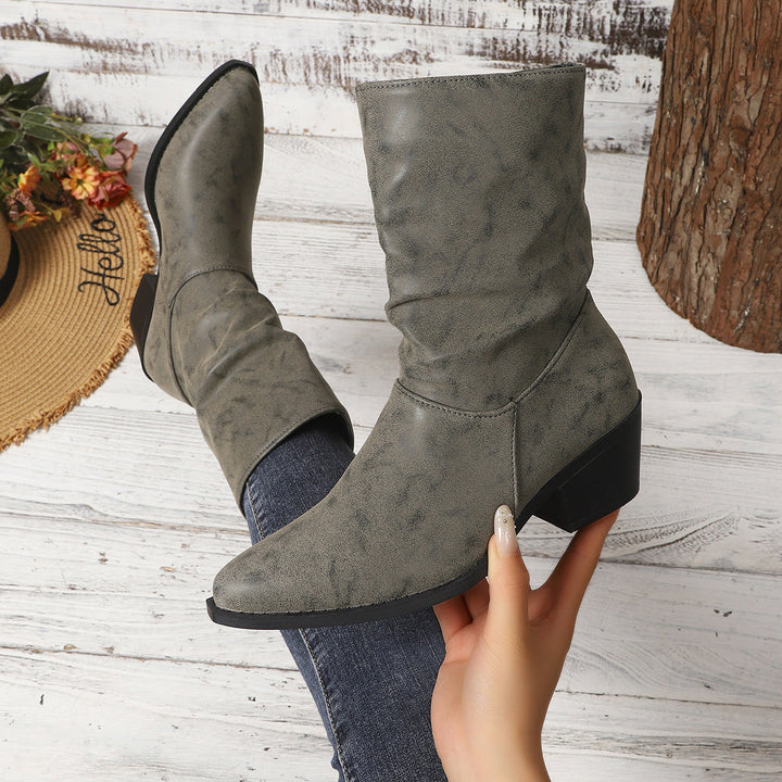Lässige Stiefeletten für Damen mit Blockabsatz, pflegeleicht