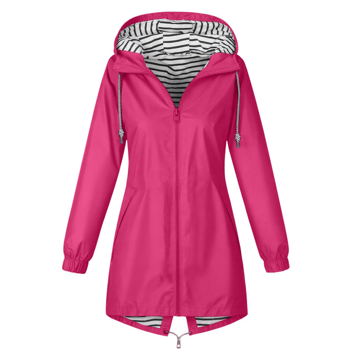 Damen Outdoor Regenjacke mit Kapuze – Wasserdichter Windbreaker für Freizeit, Wandern und den Alltag