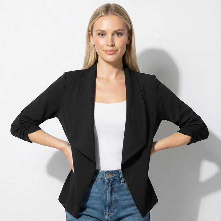 Offener Blazer mit Drapiertem Revers