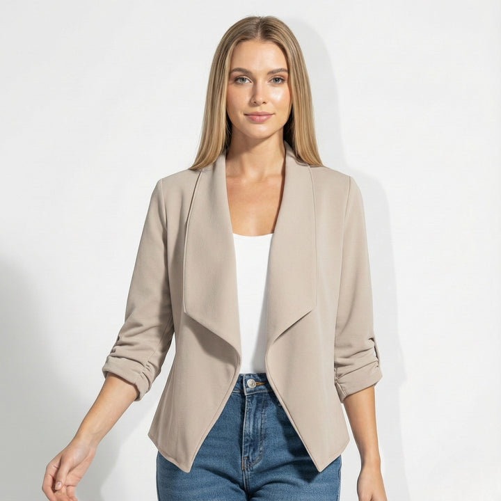 Offener Blazer mit Drapiertem Revers