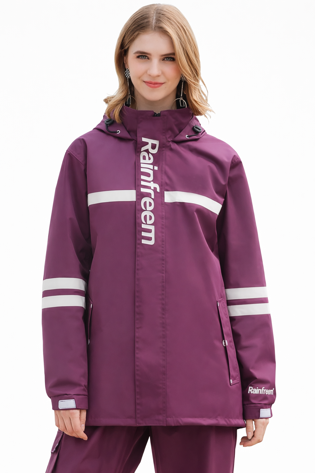 Damen Wasserdichtes Regenanzug mit Kapuze – Regenjacke und Regenhose Set | Blossom