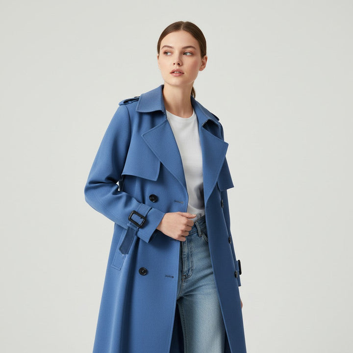Trenchcoat Damen - Gürtelter Baumwoll-Trenchcoat