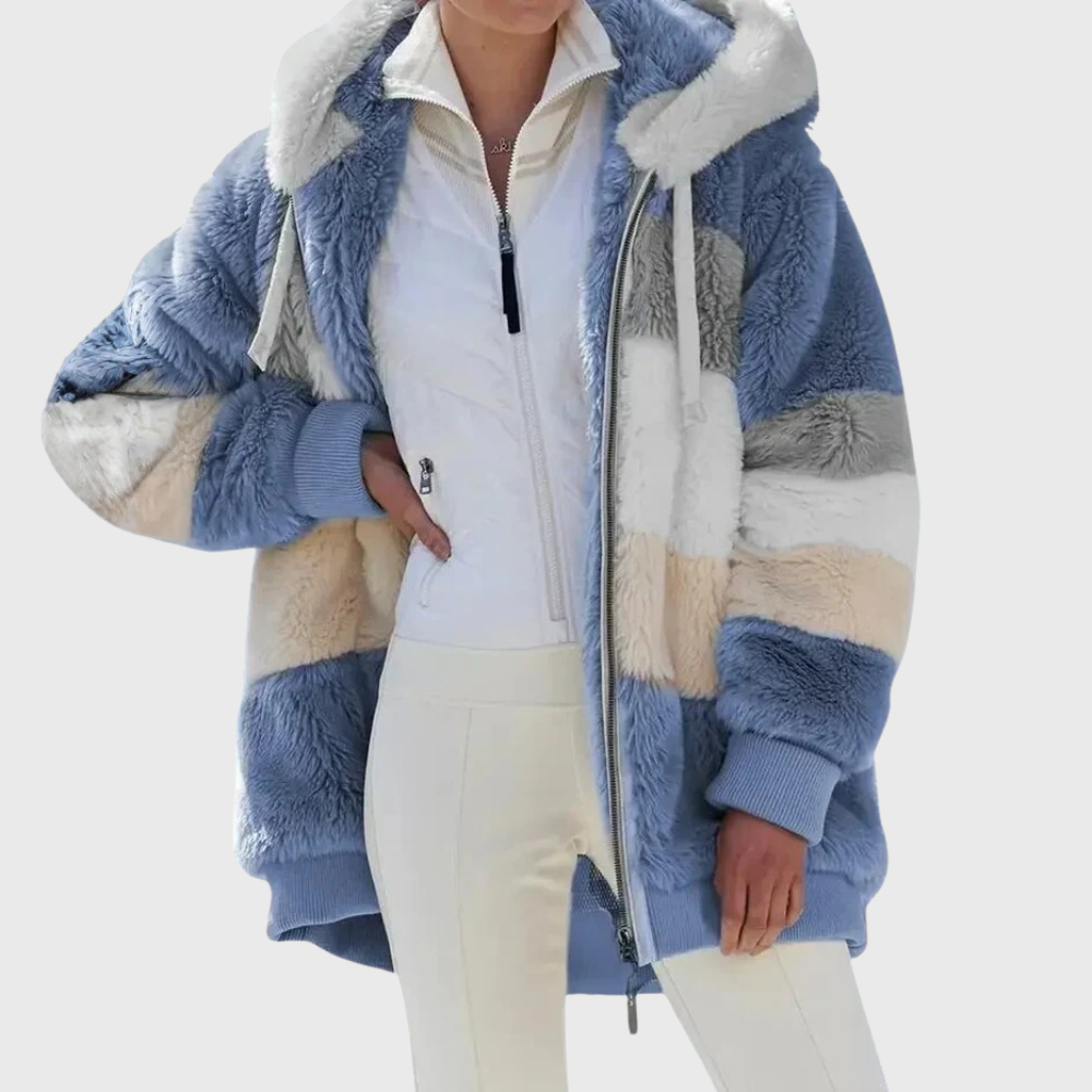 Sofia | Elegante mehrfarbige warme Pufferjacke