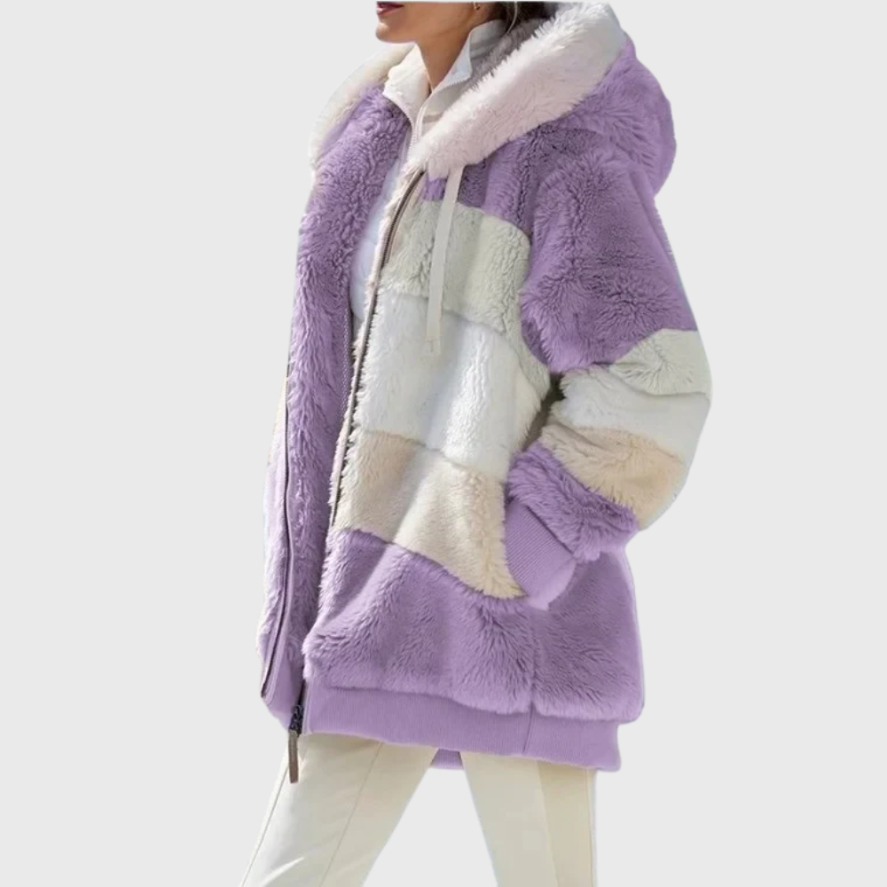 Sofia | Elegante mehrfarbige warme Pufferjacke
