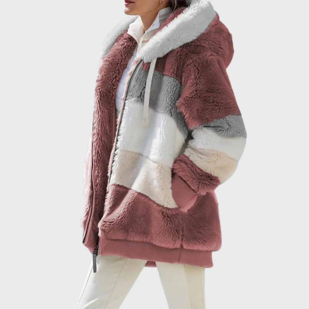 Sofia | Elegante mehrfarbige warme Pufferjacke