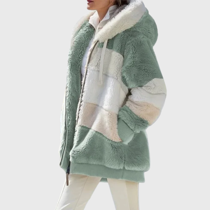 Sofia | Elegante mehrfarbige warme Pufferjacke