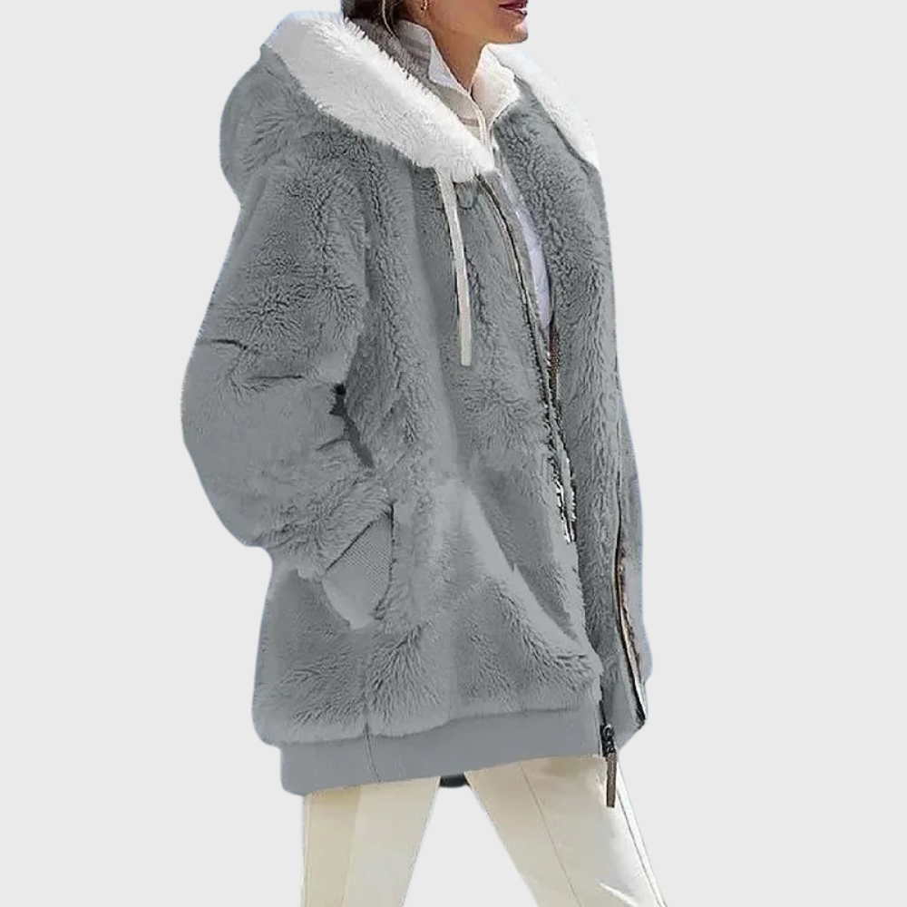 Sofia | Elegante mehrfarbige warme Pufferjacke
