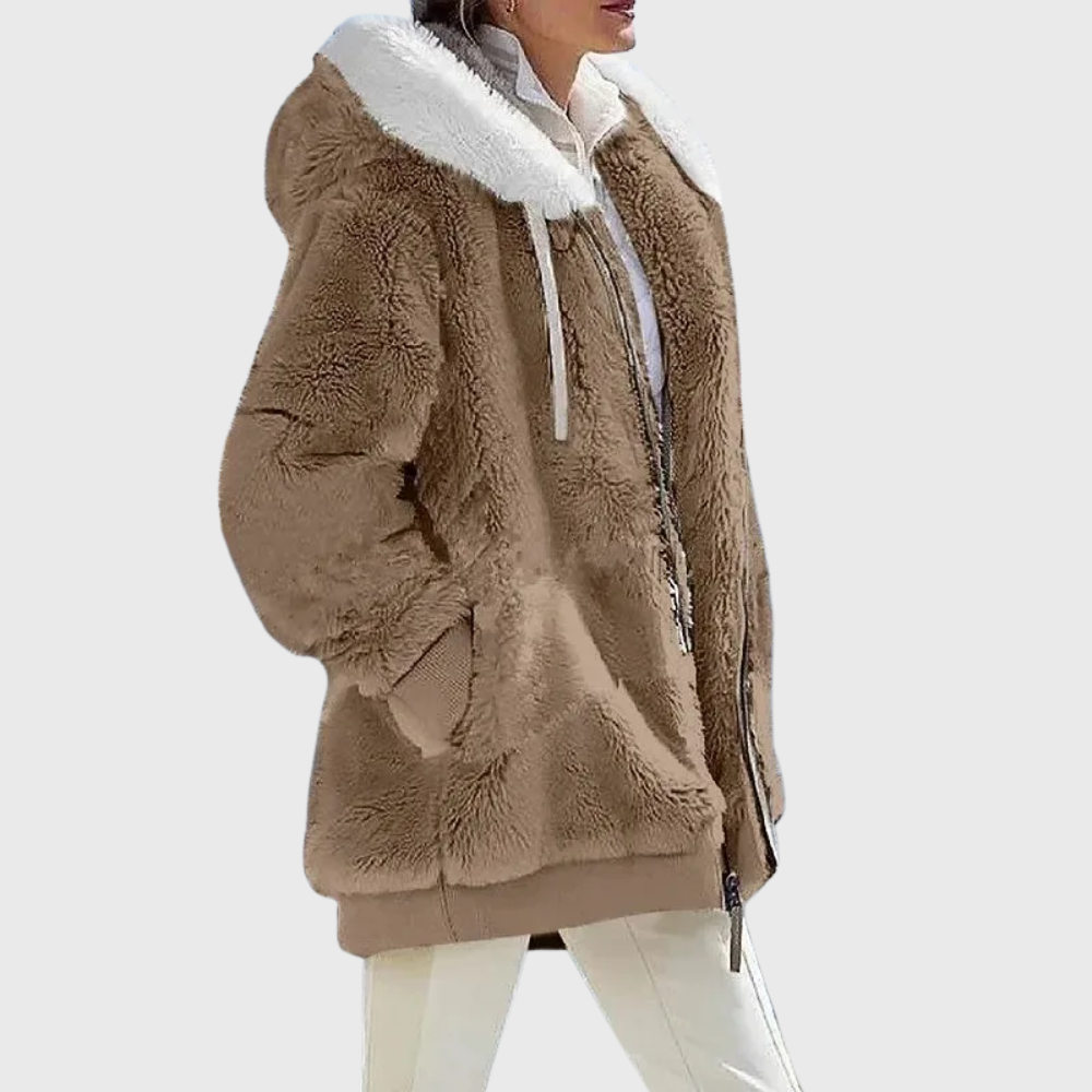 Sofia | Elegante mehrfarbige warme Pufferjacke