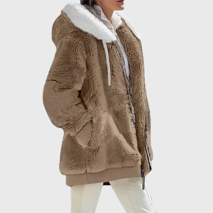 Sofia | Elegante mehrfarbige warme Pufferjacke
