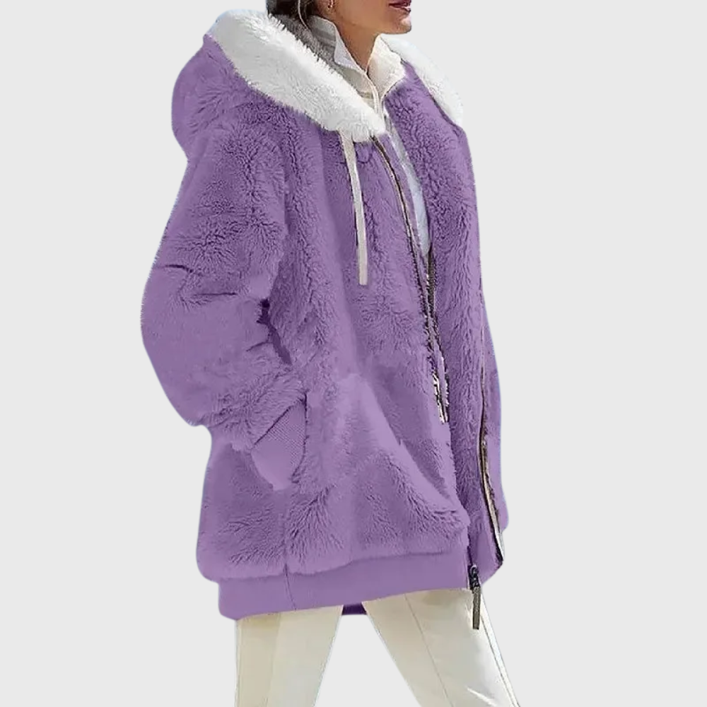 Sofia | Elegante mehrfarbige warme Pufferjacke