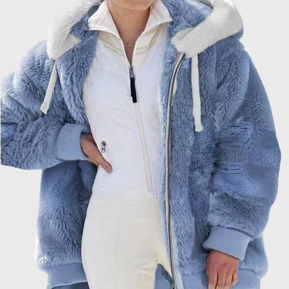 Sofia | Elegante mehrfarbige warme Pufferjacke