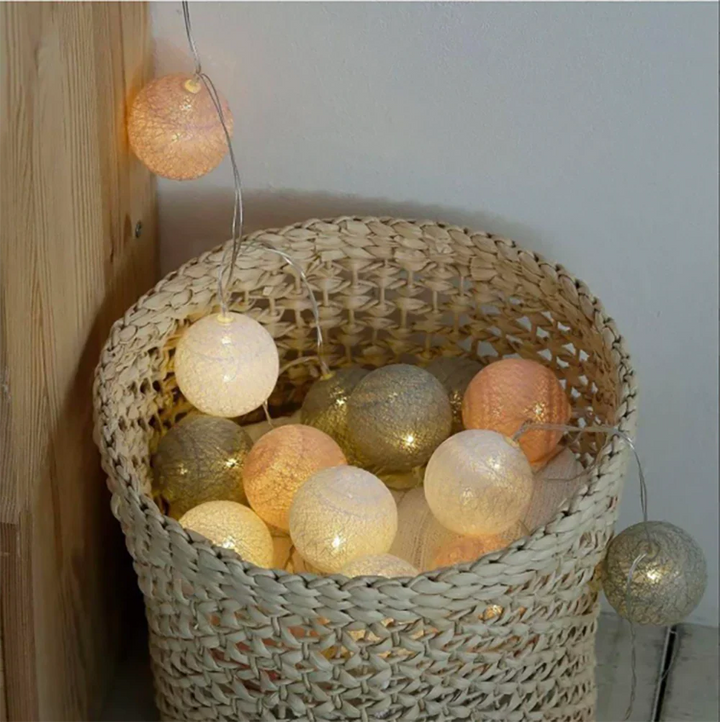 Cotton Light Balls String – Create Atmosphere and Warmth in Any Space