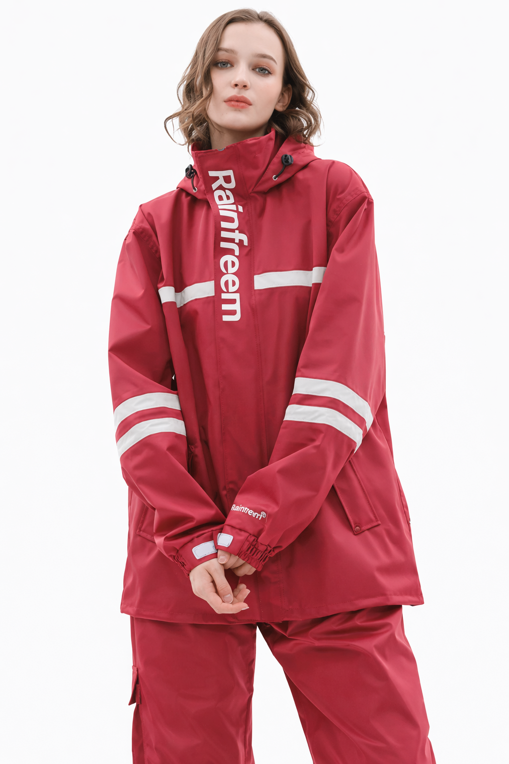 Damen Wasserdichtes Regenanzug mit Kapuze – Regenjacke und Regenhose Set | Blossom