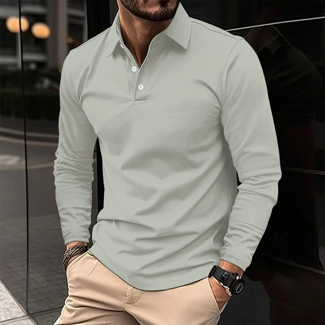 Gideon | Classic Long Sleeve Polo Shirt