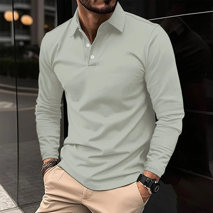 Gideon | Classic Long Sleeve Polo Shirt