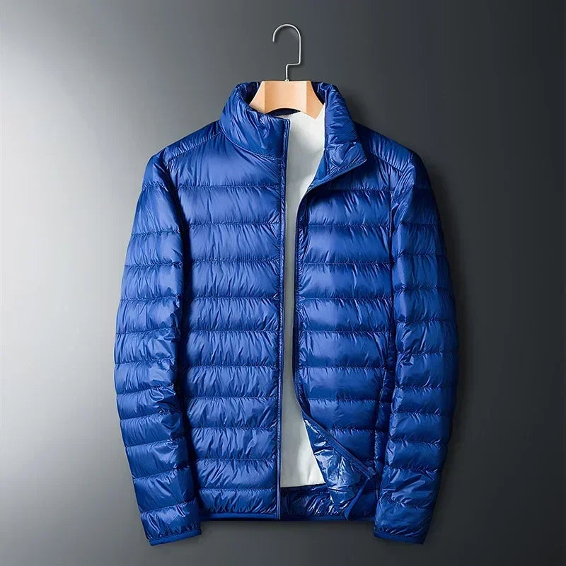 Herren Leichte Pufferjacke Mit Kompakt Aufbewahrungstasche