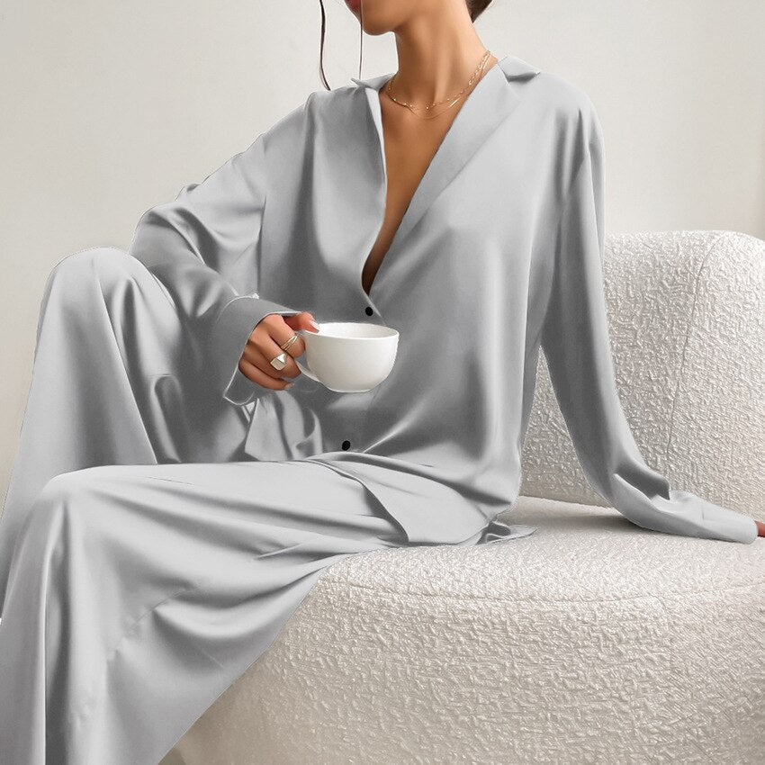 Damen Luxus Satin Pyjama Set | Florence