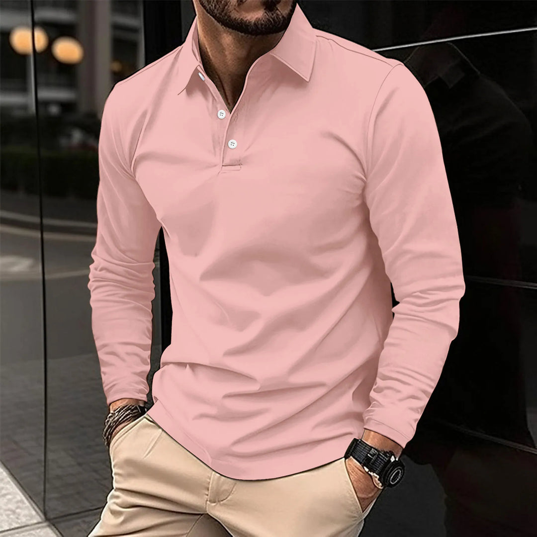 Gideon | Classic Long Sleeve Polo Shirt