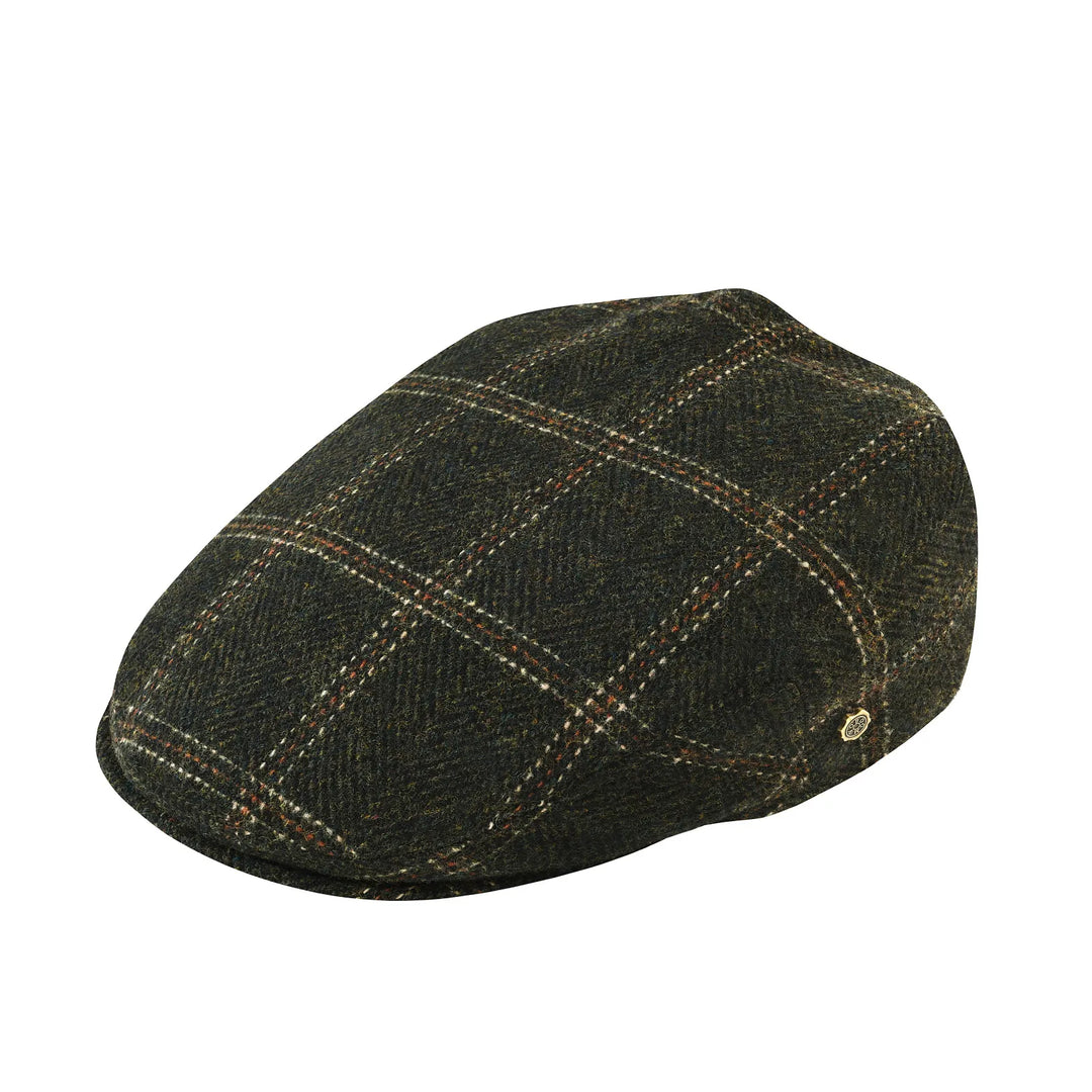 James | Klassische Fischgrät-Stich Flat Cap