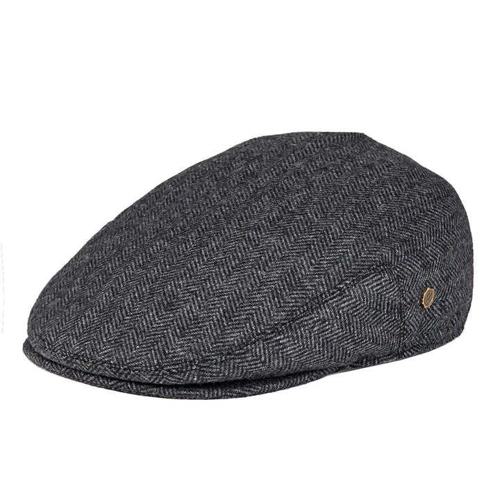 James | Klassische Fischgrät-Stich Flat Cap