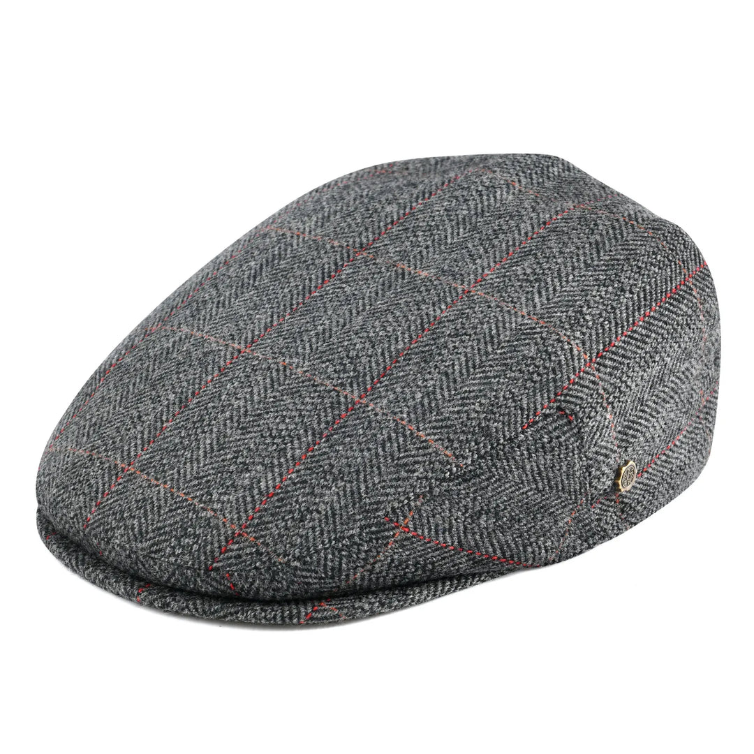 James | Klassische Fischgrät-Stich Flat Cap