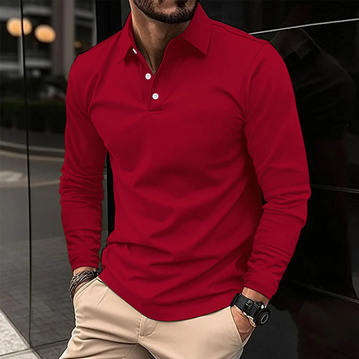 Gideon | Classic Long Sleeve Polo Shirt