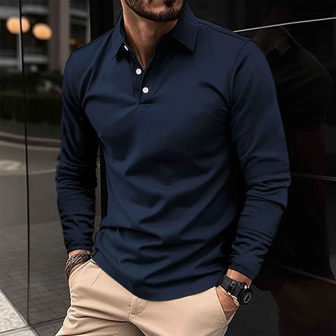 Gideon | Classic Long Sleeve Polo Shirt