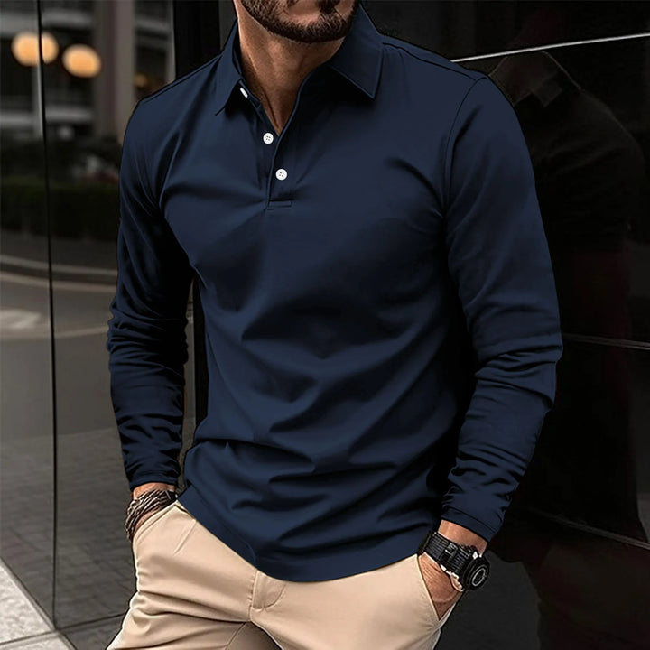Gideon | Classic Long Sleeve Polo Shirt