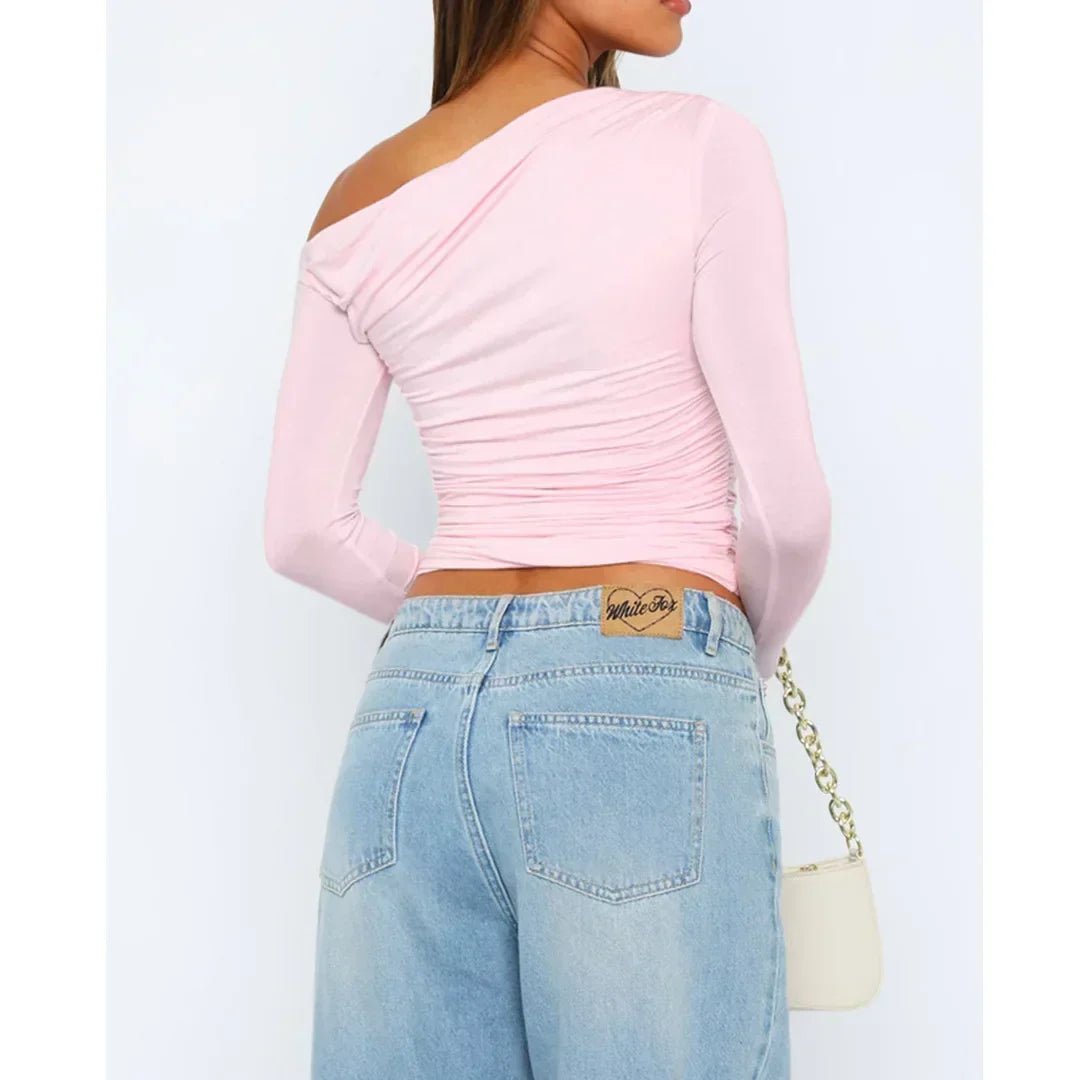 Käthe | Stilvolles Twisted Langarmtop für Frauen